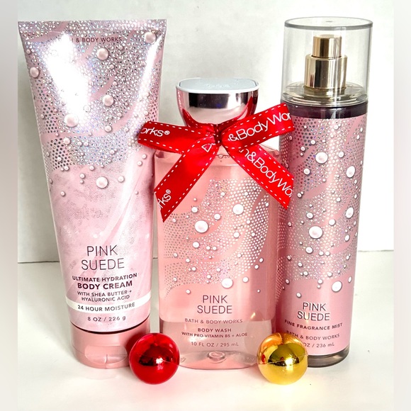 Bath & Body Works Other - SOLD‼️Bath & Body Works NEW!!! PINK SUEDE GIFT SET
